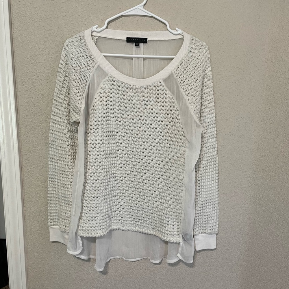 Sanctuary Ivory High/Low Sweater